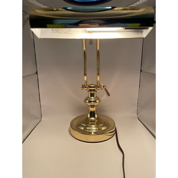 Vintage Underwriters Laboratories Portable Gold Adjustable Baker's Piano Lamp - Picture 11 of 11